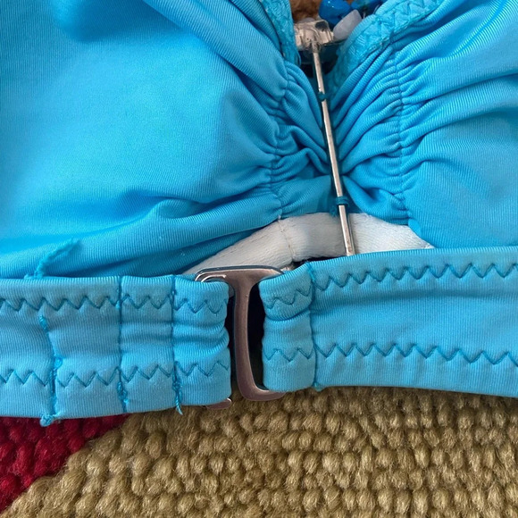 Becca by Rebecca Virtue Aqua Blue Bralette Bikini Swim Top M - Picture 7 of 10